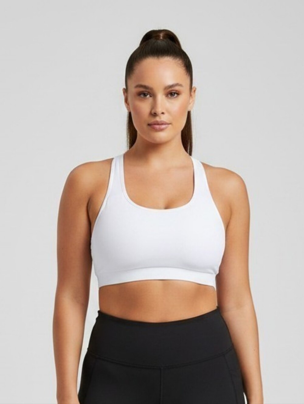 Avia White Racerback Performance Sports Bra